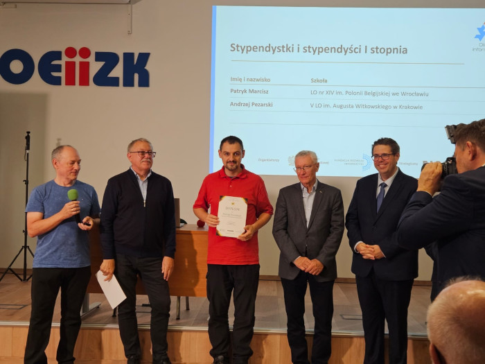 Andrzej Pezarski wyróżniony stypendium I stopnia za działalność na rzecz rozwoju młodych talentów informatycznych